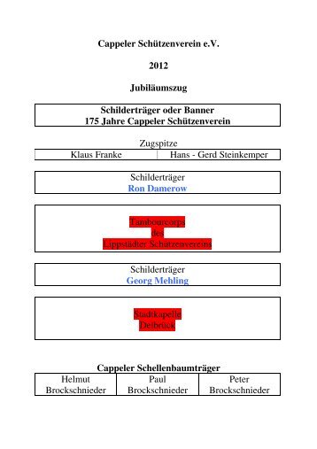 Sebastian Heiler - Cappeler Schützenverein e.V. gegr. 1837