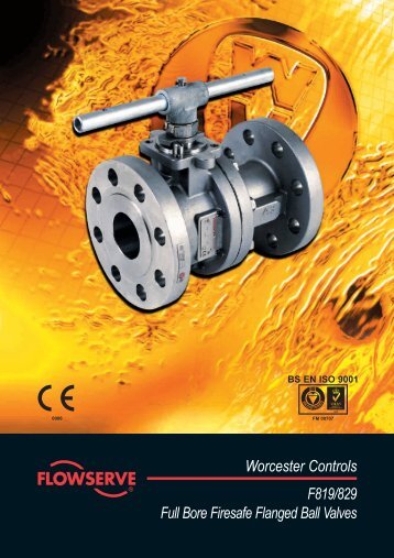 Worcester Controls F819/829 Full Bore Firesafe Flanged Ball Valves