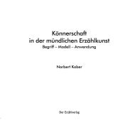 Leseprobe: Könnerschaft in der mündlichen Erzählkunst