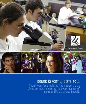 DONOR REPORT of GIFTS 2011 - University of Massachusetts Lowell