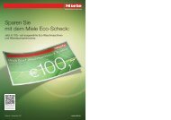 Sparen Sie mit dem Miele Eco-Scheck: