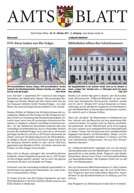 Amtsblatt für die Stadt Dessau-Roßlau – Amtliches Verkündungsblatt