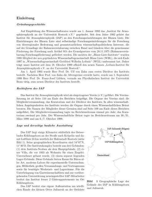 LEIBNIZ-INsTITUT FöUR ATMOsPHöARENPHYsIK e. V. an der ...