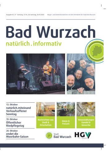 12.10.2024 Bürger- und Gästeinformation Bad Wurzach