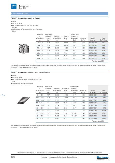 Kapitel 7 Rohrsysteme, Rohre und Rohrverbindungen ... - Buderus