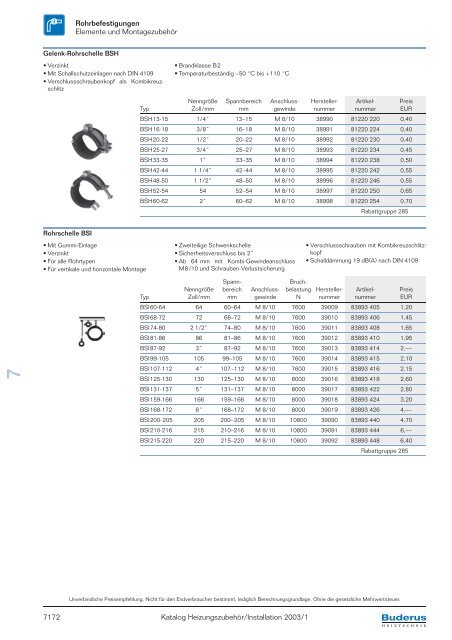 Kapitel 7 Rohrsysteme, Rohre und Rohrverbindungen ... - Buderus