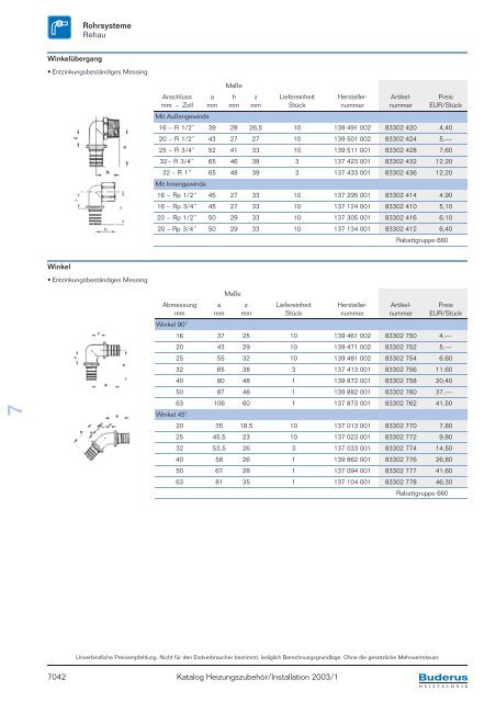 Kapitel 7 Rohrsysteme, Rohre und Rohrverbindungen ... - Buderus