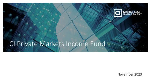 CI Private Markets Income Fund_November