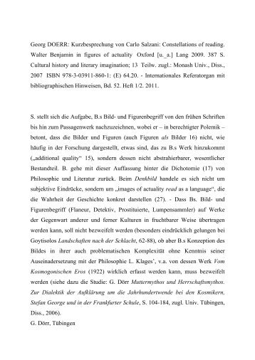 G. Doerr - Kurzbesprechung von C. Salzani - W