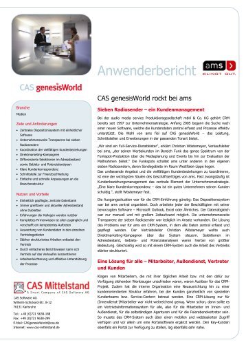 Anwenderbericht - CAS Mittelstand