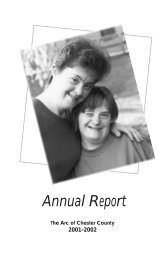 Annual report 2001-02 - Arc of Chester County