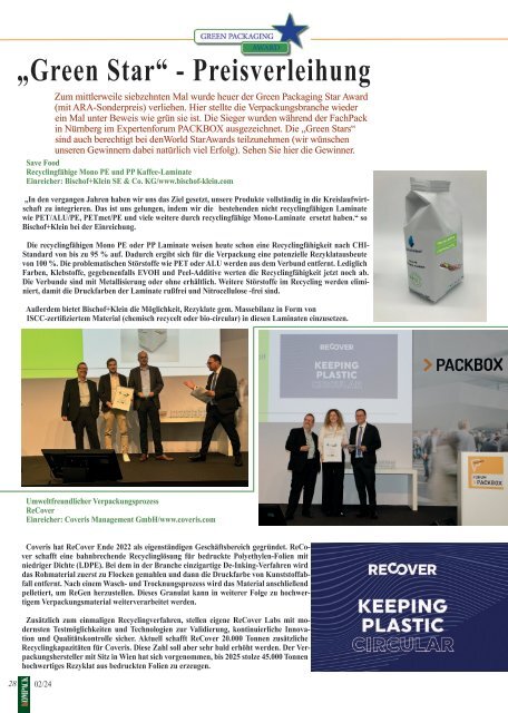 Green Packaging Star Award