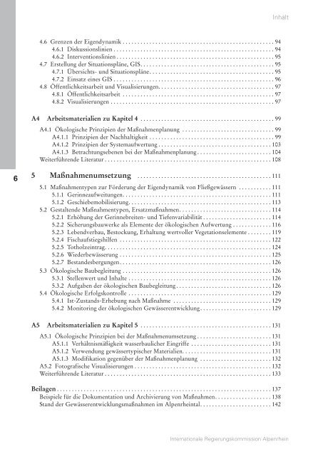 Ökologische Aspekte der Gewässerentwicklung - HYDRA-Institute