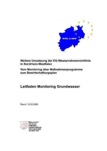 Leitfaden Monitoring Grundwasser - Flussgebiete in NRW ...
