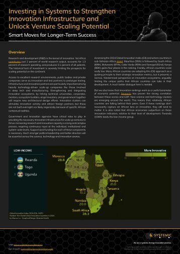 Investing in Systems to Strengthen Innovation Infrastructure and Unlock Venture Scaling Potential