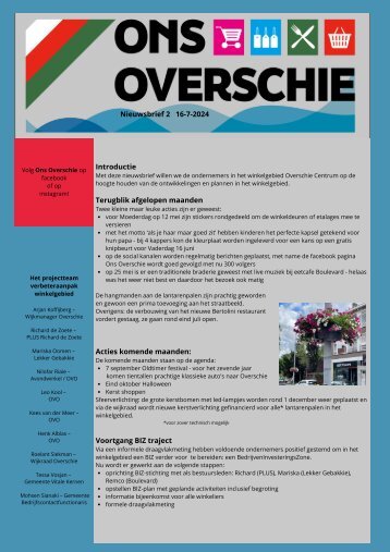 Nieuwsbrief Overschie 2-0