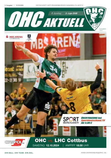 OHC Aktuell: Oranienburger HC - LHC Cottbus