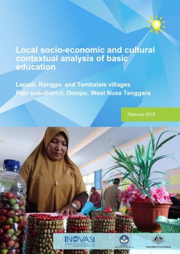 Local socio-economic and cultural contextual analysis of basic education Lepadi, Ranggo, and Tembalale villages Pajo sub-district, Dompu, West Nusa Tenggara