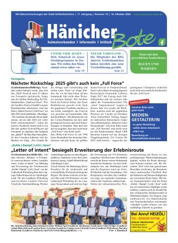 Hänicher Bote | Oktober-Ausgabe 2024