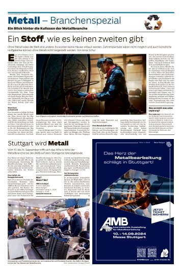 Sonderveröffentlichung | Metall - Branchenspezial | 2024