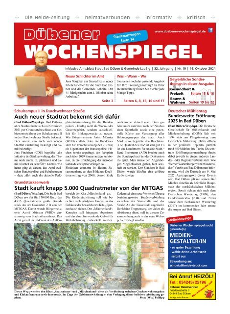 Dübener Wochenspiegel - Ausgabe 19 - Jahrgang 2024