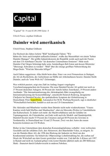 Daimler wird amerikanisch - Seppelfricke & Co. Family Office AG