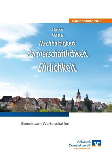 HausbankInfo 2012 - Volksbank Dornstetten eG