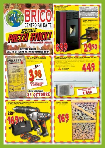 MONDOBRICO - SPECIALE PREZZI STOCK - dal 15 ottobre al 10 novembre 2024