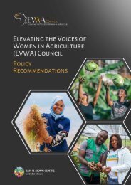 Elevating the Voices of Women in Agriculture (EVWA) Council: Policy Recommendations