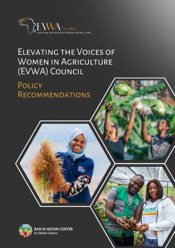 Elevating the Voices of Women in Agriculture (EVWA) Council: Policy Recommendations
