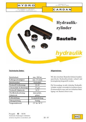 HC Hydraulik- zylinder - Hydro Cardan