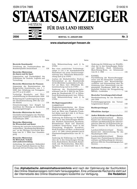 Staatsanzeiger Fur Das Land Hessen M S Visucom Gmbh