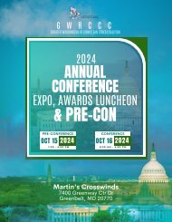 The Greater Washington Region Clean Cities Coalition (GWRCCC) 2024 Annual Conference, Expo, Awards Luncheon & Pre-Con Souvenir Journal