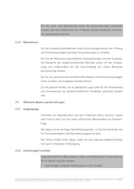 Kanton Graubünden Gemeinde Valendas Totalrevision Ortsplanung ...