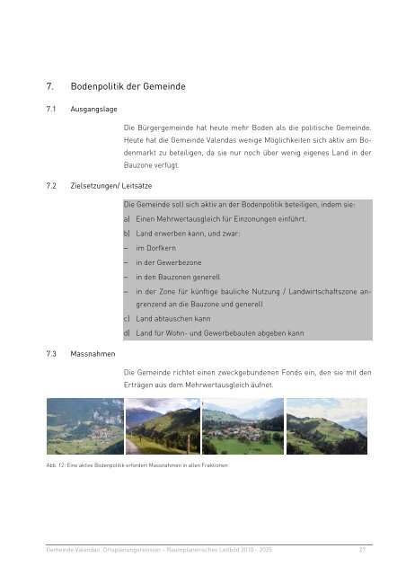 Kanton Graubünden Gemeinde Valendas Totalrevision Ortsplanung ...