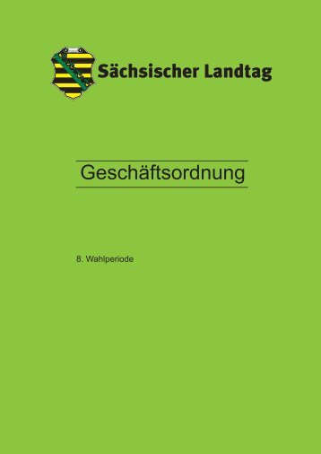 Geschäftsordnung des 8. Sächsischen Landtags