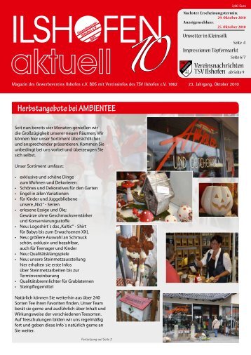 Ausgabe 10-2010 - Gewerbeverein Ilshofen eV / Startseite