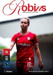 Bristol City Women vs Blackburn Rovers Programme