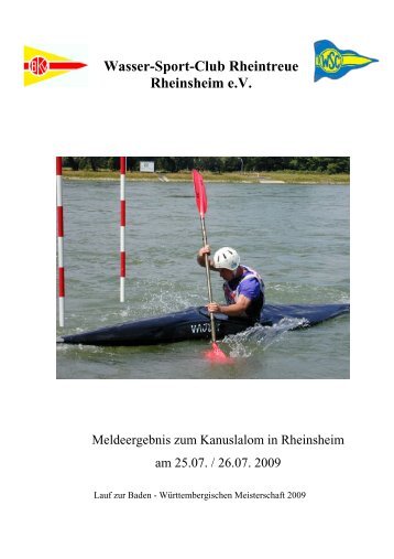 Wasser-Sport-Club Rheintreue Rheinsheim e.V. - WSC Rheintreue ...