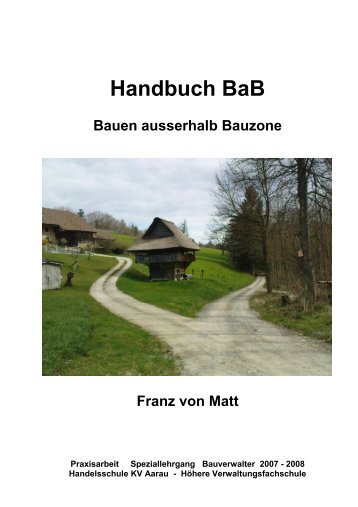 Handbuch Bauen ausserhalb Bauzone - vlp-aspan