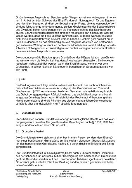 BGB Sachenrecht und Sicherheiten Skript - Hochschule für ...