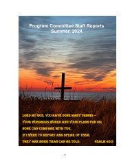 2024 Program Committee Staff Reports