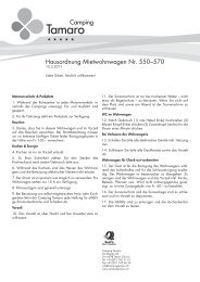 Hausordnung Mietwohnwagen Nr. 550–570 - Camping Tamaro