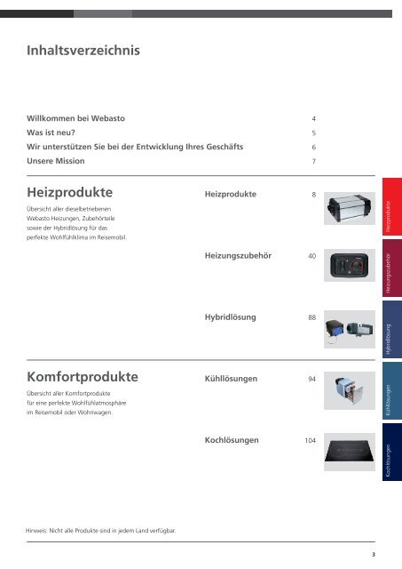 Reisemobil & Wohnwagen Katalog - Webasto