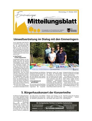Emmeringer Mitteilungsblatt | Oktober 2024
