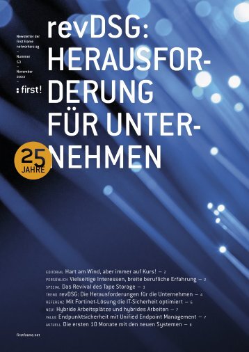 first!53 - der Newsletter der first frame networkers ag