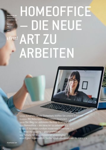 first!49 - der Newsletter der first frame networkers ag