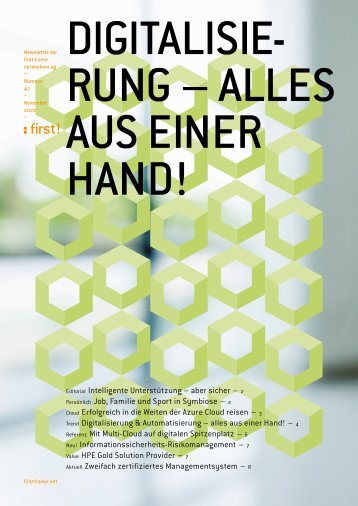 first!47 - der Newsletter der first frame networkers ag