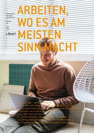 first!45 - der Newsletter der first frame networkers ag