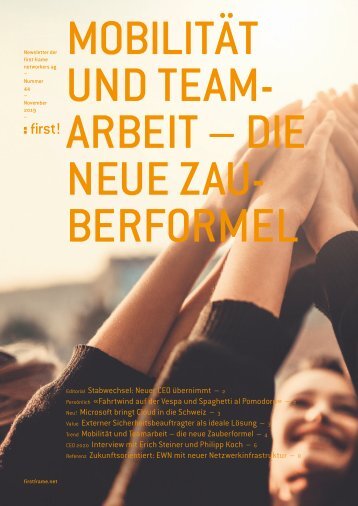 first!44 - der Newsletter der first frame networkers ag
